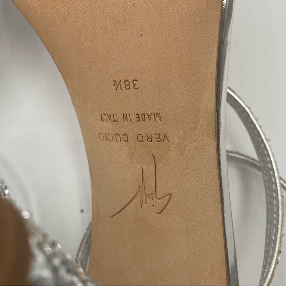 Giuseppe Zanotti Block-Heel Glitter Sandals - Picture 10 of 10